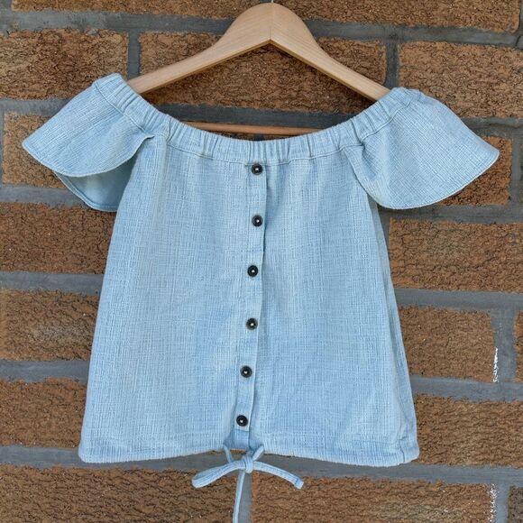 Madewell textured thread off shoulder top xs - Picture 1 of 5